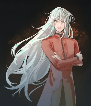 Mysterious_ Anime_ Character_with_ Silver_ Hair Wallpaper