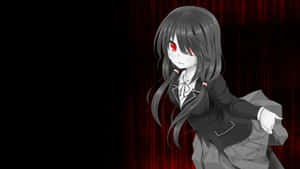 Mysterious_ Anime_ Girl_ Red_ Eyes Wallpaper