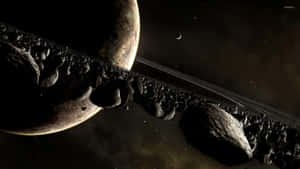 Mysterious Asteroid Approaching Planet Earth Wallpaper