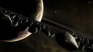Mysterious Asteroid Approaching Planet Earth Wallpaper