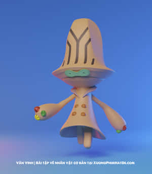 Mysterious Beheeyem In Its Glowing Aura Wallpaper