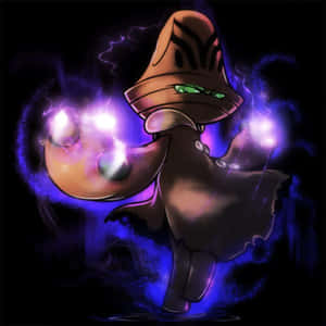 Mysterious Beheeyem In Night Sky Wallpaper