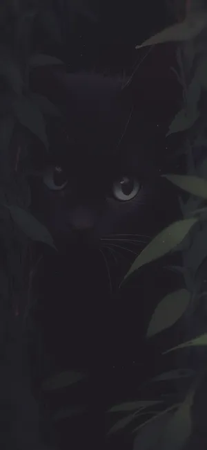 Mysterious Black Catin Shadows.jpg Wallpaper