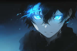 Mysterious_ Blue_ Eyed_ Anime_ Boy Wallpaper