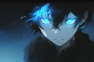 Mysterious_ Blue_ Eyed_ Anime_ Boy Wallpaper