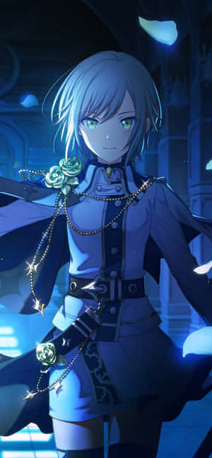 Mysterious_ Blue_ Rose_ Character Wallpaper