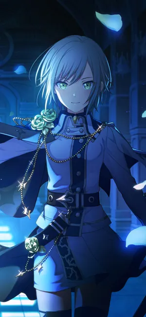 Mysterious_ Blue_ Rose_ Character Wallpaper