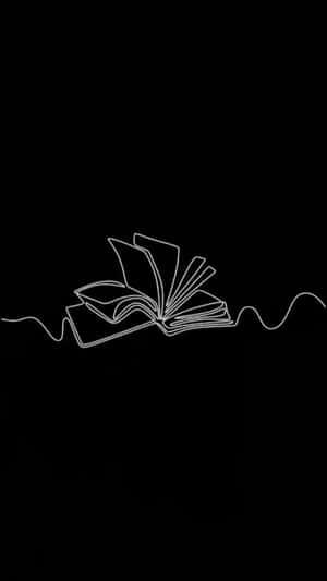 Mysterious_ Book_ Outline_ Art Wallpaper