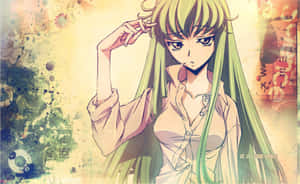 Mysterious C.c. From Code Geass Anime Series Wallpaper