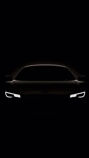 Mysterious Car Silhouette Night Wallpaper