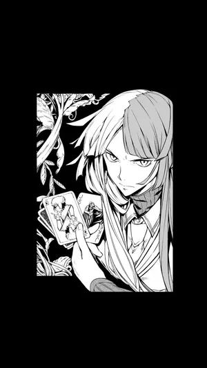 Mysterious_ Card_ Holder_ Manga_ Art Wallpaper