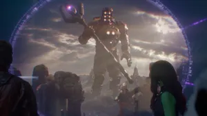 Mysterious Celestial Entities In The Night Sky Wallpaper