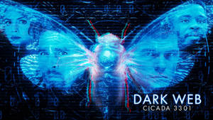 Mysterious Cicada 3301 Symbol In The Shadows Of The Dark Web Wallpaper