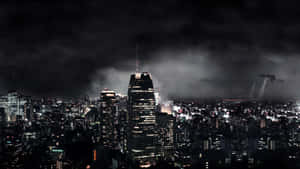 Mysterious_ Cityscape_ Nighttime Wallpaper