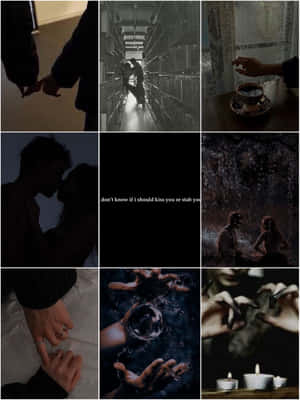 Mysterious_ Collage_ Moodboard Wallpaper