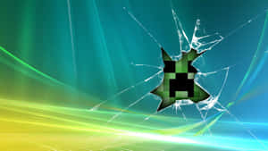 Mysterious Creeper Face From Minecraft Pixel Universe Wallpaper