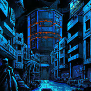 Mysterious Dark Alleyway At Night Wallpaper