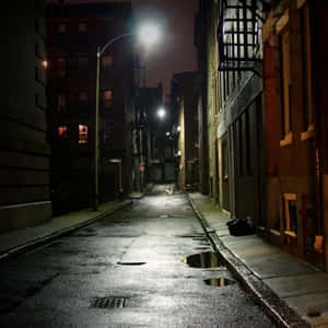 Mysterious Dark Alleyway Wallpaper