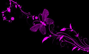 Mysterious Dark Butterfly On Abstract Background Wallpaper