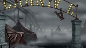 Mysterious Dark Carnival At Night Wallpaper