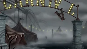 Mysterious Dark Carnival At Night Wallpaper