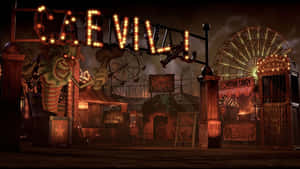 Mysterious Dark Carnival Scene Wallpaper