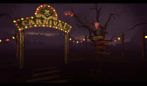 Mysterious Dark Carnival Unfolds At Night Wallpaper