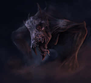 Mysterious Dark Creature Lurking In The Shadows Wallpaper