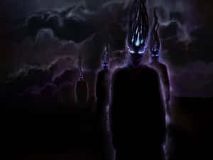 Mysterious Dark Creature Lurking In The Shadows Wallpaper