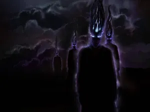Mysterious Dark Creature Lurking In The Shadows Wallpaper