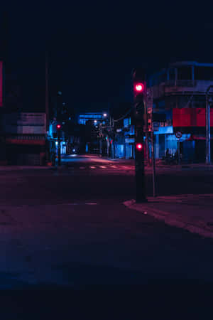 Mysterious Dark Crossroad At Twilight Wallpaper