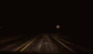 Mysterious Dark Crossroad Under The Full Moon Wallpaper