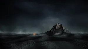 Mysterious Dark Landscape At Dusk Wallpaper