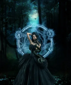 Mysterious Dark Magic Ritual Wallpaper