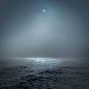 Mysterious Dark Ocean Waves Wallpaper