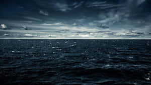 Mysterious Dark Ocean Waves Wallpaper