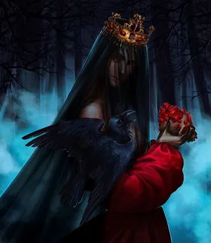 Mysterious Dark Queen In An Enchanting Forest Wallpaper