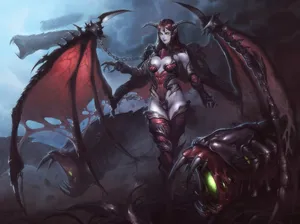 Mysterious Dark Queen On Her Throne Wallpaper