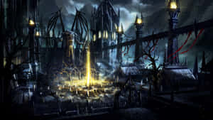 Mysterious Dark Realm Landscape Wallpaper