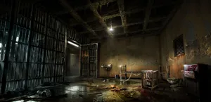 Mysterious Dark Room With Light Source Wallpaper