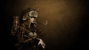 Mysterious Dark Steampunk World Wallpaper