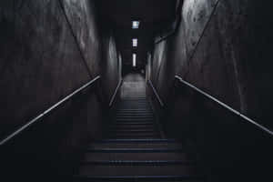 Mysterious Dark Underground Passage Wallpaper