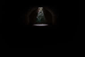 Mysterious Dark Underground Tunnel Wallpaper