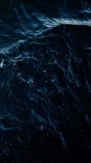 Mysterious Deep Blue Ocean Waves Wallpaper