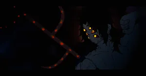 Mysterious Demon Figureinthe Dark Wallpaper