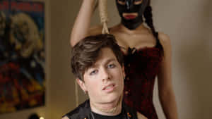 Mysterious_ Duo_ With_ Rope_and_ Mask Wallpaper