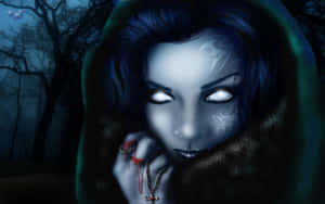 Mysterious Evil Witch In The Enchanted Forest Wallpaper