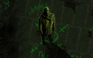 Mysterious_ Figure_ Among_ Cryptic_ Symbols Wallpaper