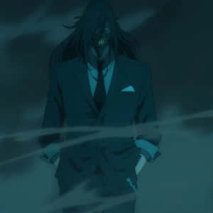 Mysterious_ Figure_in_ Blue_ Hues Wallpaper