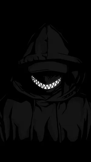 Mysterious_ Figure_with_ Glowing_ Smile Wallpaper
